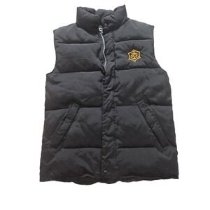 Veuve Clicquot Clique Vest Men's Black Puffer Coat Insulated Designer Luxury SM